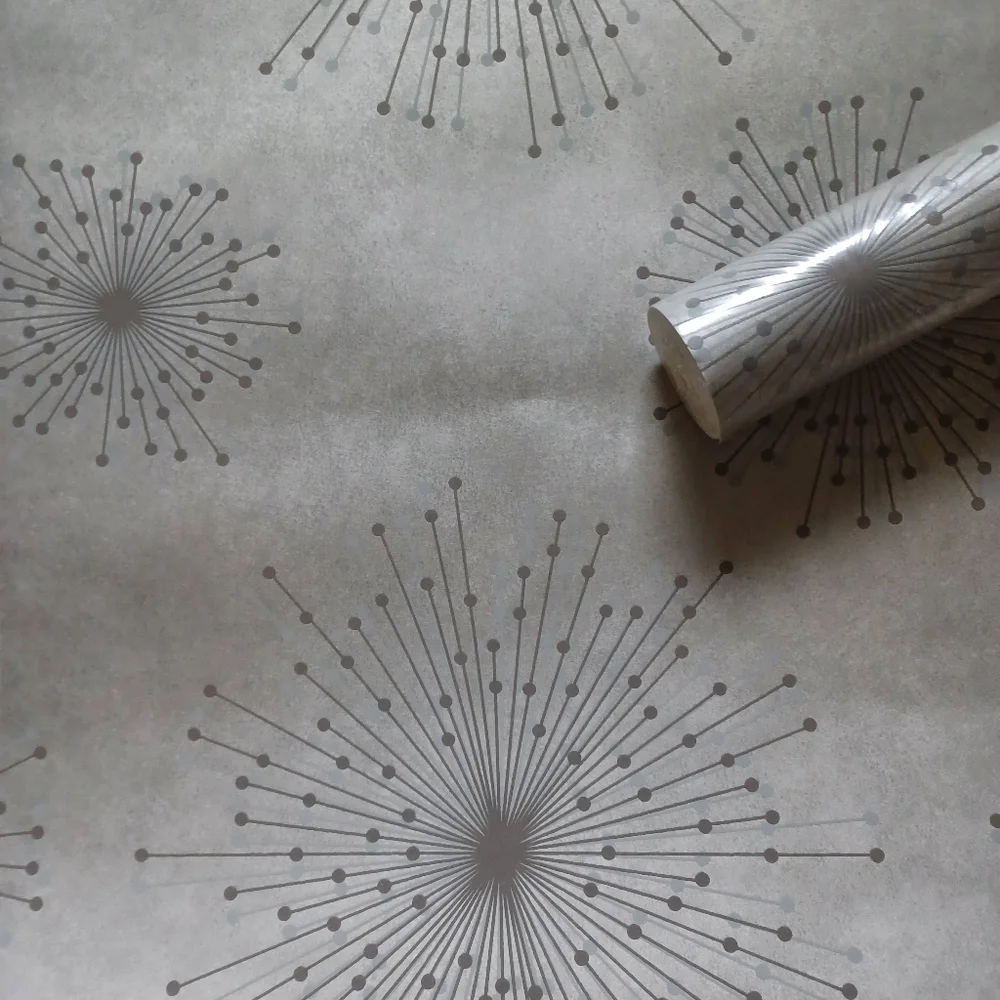 Wallpaper Kenneth James Verve Jetson Starburst Silver